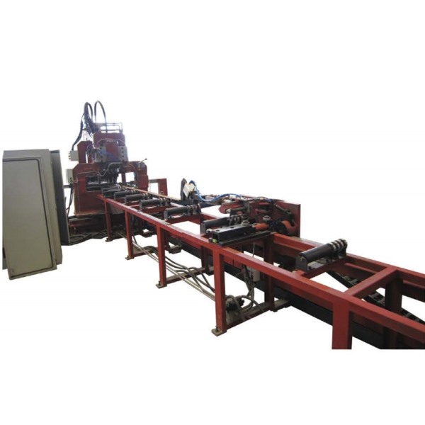 CNC Flat Steel  Punching & Cutting Line -plate width 120mm，hole φ40mm 
